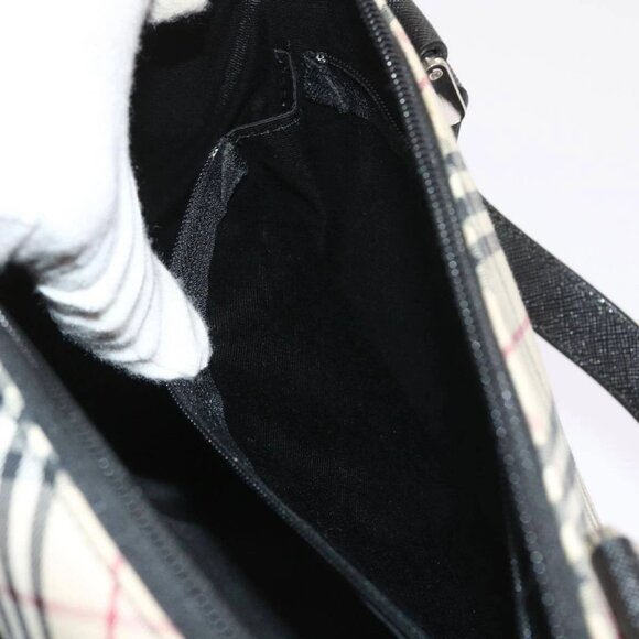 BURBERRY Nova Check Hand Bag Nylon Canvas Beige Auth - Picture 14 of 16